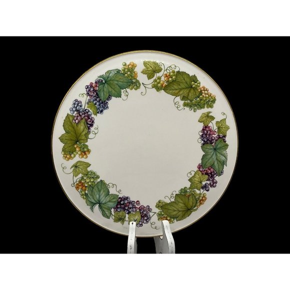 Royal Worchester Vine Harvest Cake Plate, Made in England, 11" Round - Picture 2 of 16
